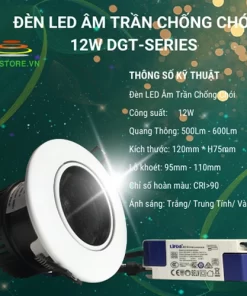 Đèn LED âm trần chống chói 12W