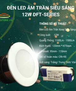 Đèn led âm trần 12W siêu sáng