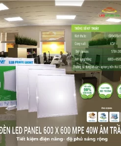 Đèn led panel 600x600 MPE